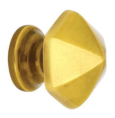 Hexagon Cabinet Knob - 1-1/8" - French Antique Brass
