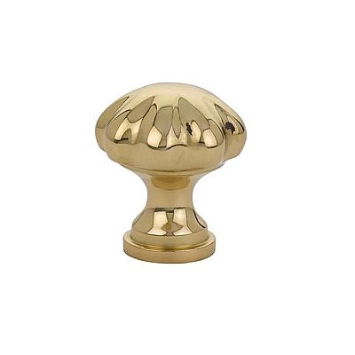 Melon Cabinet Knob - 1-1/4" Diameter - Polished Brass