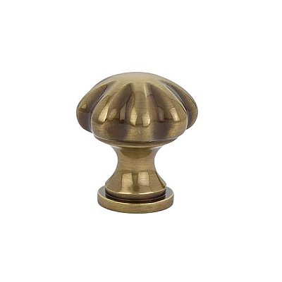 Melon Cabinet Knob - 1-1/4" Diameter - French Antique Brass