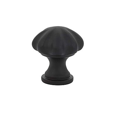 Melon Cabinet Knob - 1-1/4" Diameter - Flat Black