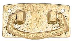 L. & J.G. Stickley Drawer Pull, Polished Brass