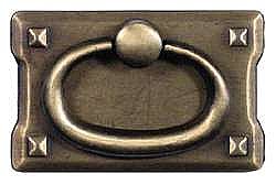 Mission Pull, Small, Zinc Alloy, Antique Brass Finish