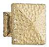 Arts & Crafts Collection Hammered 1-1/4 " Square Cabinet Knob - Satin Brass