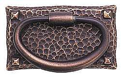 Arts & Crafts Collection Hammered Oval Ring Pull - Oil Rubbed Bronze