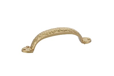 Hammered Pull - 3-1/2" on center - Satin Brass