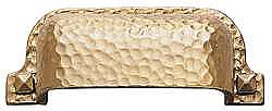 Arts & Crafts Collection Hammered Bin Pull - Satin Brass