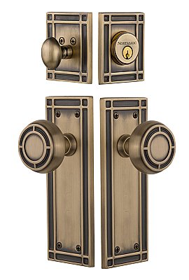 Mission Complete Exterior and Interior Handleset With Deadbolt - Multiple Finish and Knob Options