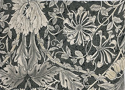 William Morris Design "Pure Honeysuckle & Tulip" Old House Textiles - Table Runner - 16" x 106"