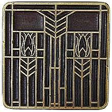 Prairie Tulips Knob, Antique Brass