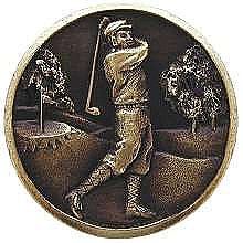 Gentleman Golfer Knob, Antique Brass