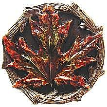 Maple Leaf, Hand Tinted Brass