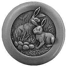 Rabbits, Antique Pewter