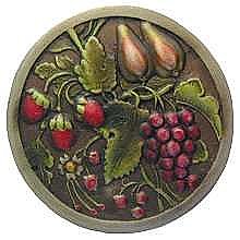 Tuscan Bounty Knob, Hand Tinted Brass