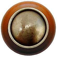 Plain Dome, Cherry & Antique Brass