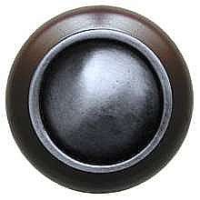 Plain Dome, Dark Walnut & Antique Pewter
