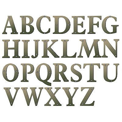4" Solid Brass Residential Letters - Antique Nickel
