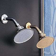 Solid Brass 4-7/8" Rain Shower Head with Arm - Multiple Finishes Available