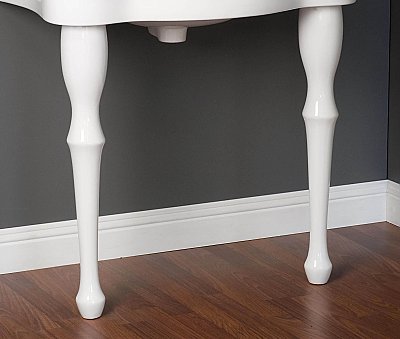 Traditional 32" Wide Porcelain Console Bathroom Sink Legs Only