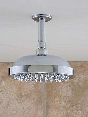 Solid Brass Ceiling Mounted 8" Diameter Rain Shower Head with Arm  - Multiple Finishes Available