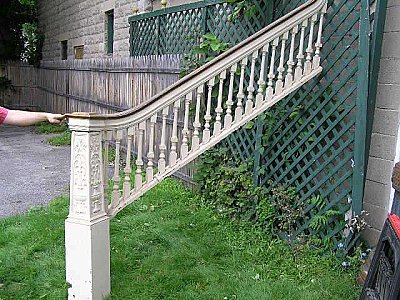 Gorgeous Carved Antique Oak Railing