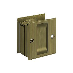 Solid Brass Pocket or Sliding Door Latch - Passage - Multiple Finishes