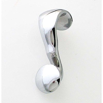 Cast Picture Moulding Hook or Hanger for Picture Rail, Polished Chrome