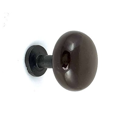 Brown Porcelain Cabinet Knob - 1-1/4" Diameter
