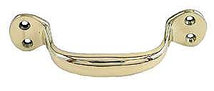 Bar Handle, 4-3/4" centers, Polished Brass