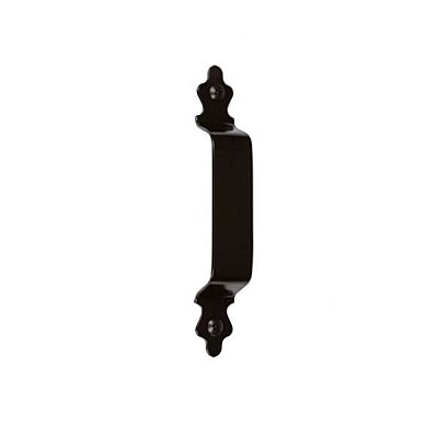 Clover Barn Door Pull Handle, 7", Black Finish