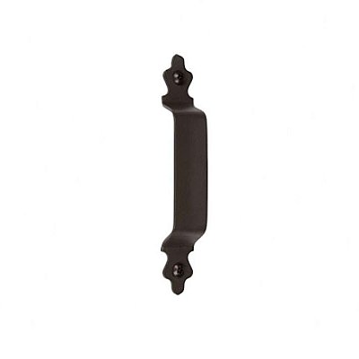 Clover Barn Door Pull Handle, 7", Bronze Finish