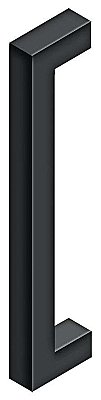 12" Single Side Door Pull - Flat Black