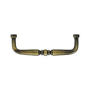Solid Brass Traditional Cabinet Pull, 3-1/2" on Center