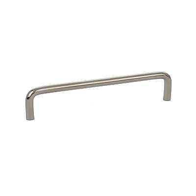 Brass Wire Cabinet Pull, 6" on center, Polished Nickel
