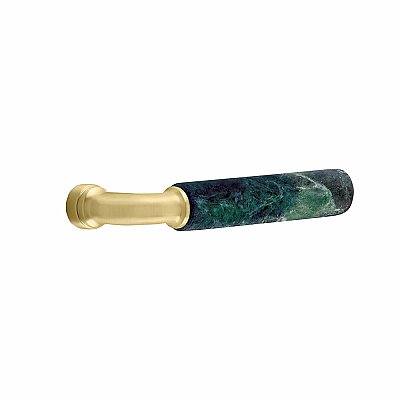 Emtek Select R-Bar Green Marble Lever Door Hardware Set - Multiple Rosette and Finish Options