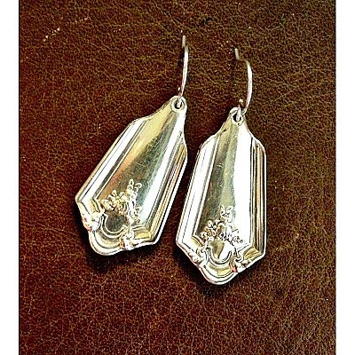 Silverplate Earrings - Repurposed Flatware