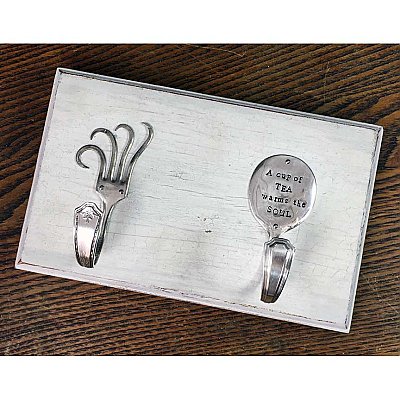 Repurposed Silverplate Spoon Hooks- A Cup of Tea