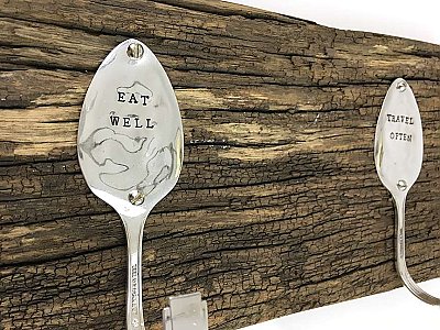 Repurposed Silverplate Spoon Hooks - Eat Well, Travel Often