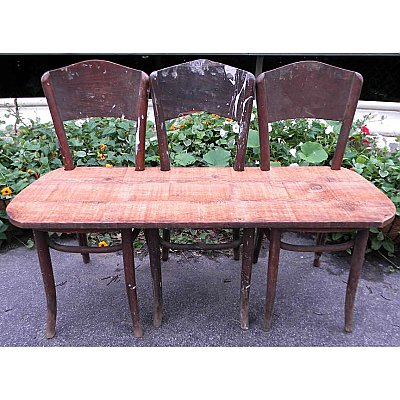 Repurposed Chair Bench