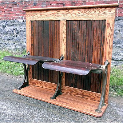 Repurposed Theater Seat Hall Bench