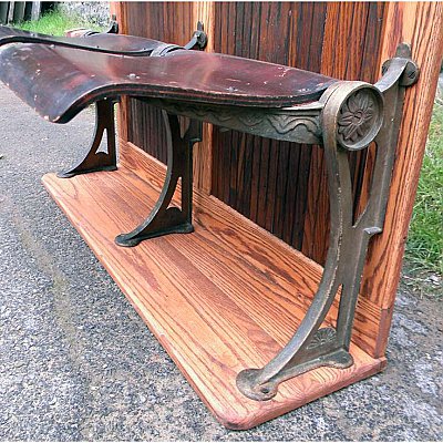 Repurposed Theater Seat Hall Bench