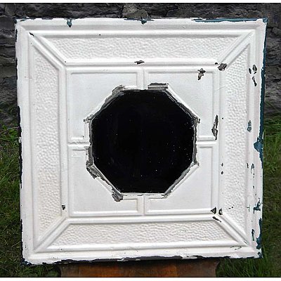 Repurposed Tin Ceiling Mirror- Octagonal