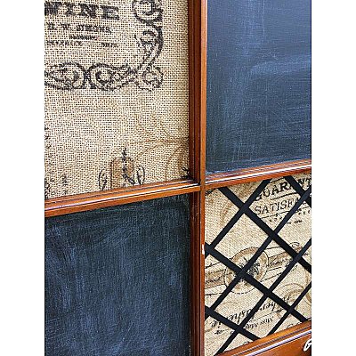 "Sophronia" Repurposed Antique Window / Message Board - Chalkboard, Bulletin Board, Coat Tree