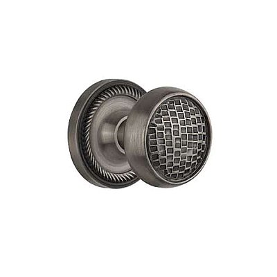 Complete Door Hardware Set - with Rope Rosette with Craftsman Knob