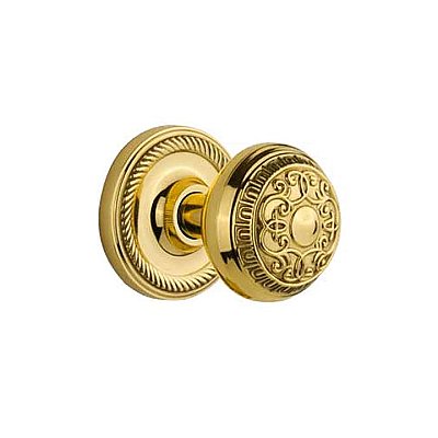 Complete Door Hardware Set - with Rope Rosette with Egg & Dart Knob