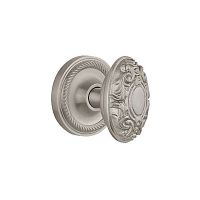 Complete Door Hardware Set - with Rope Rosette with Victorian Knob
