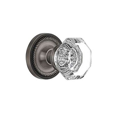 Complete Door Hardware Set - with Rope Rosette with Waldorf Knob