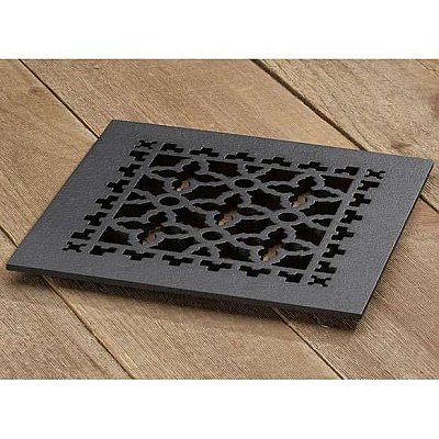 Scroll Design Aluminum Heat Grate or Register, 6 Finishes Available, 8" x 8" Duct Size