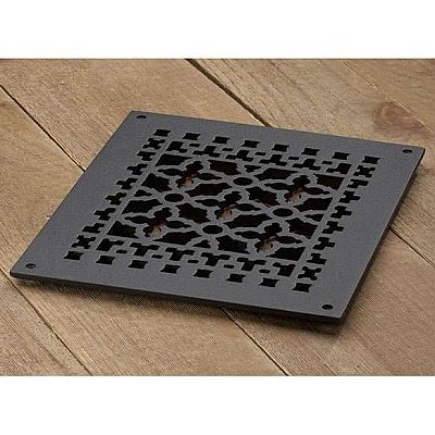 Scroll Design Aluminum Heat Grate or Register, 6 Finishes Available, 8" x 10" Duct Size