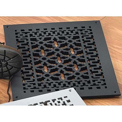 Scroll Design Aluminum Heat Grate or Register, 6 Finishes Available, 10" x 14" Duct Size