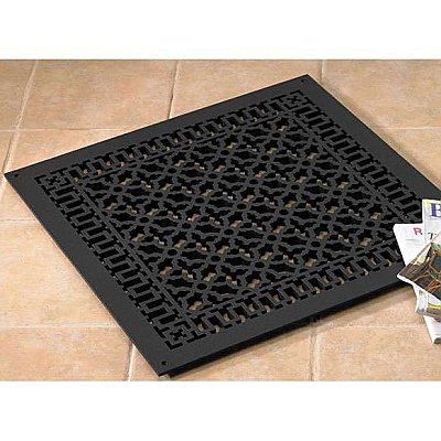 Scroll Design Aluminum Heat Grate or Register, 6 Finishes Available, 24" x 24" Duct Size